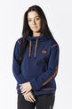 Firefoot Ladies Rolled Neck Top #colour_navy-orange