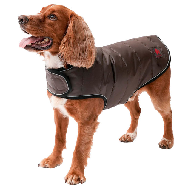 Firefoot Quilted Dog Coat #colour_brown