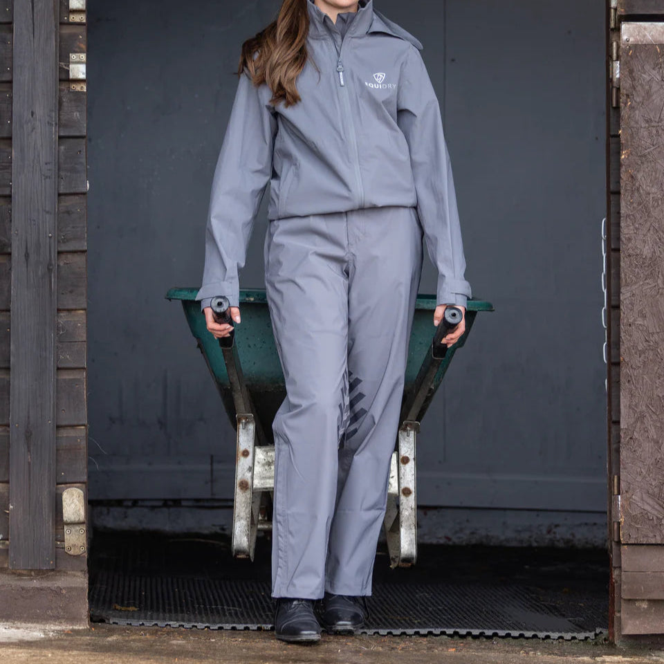 EQUIDRY Women's Unlined Waterproof Trousers #colour_grey