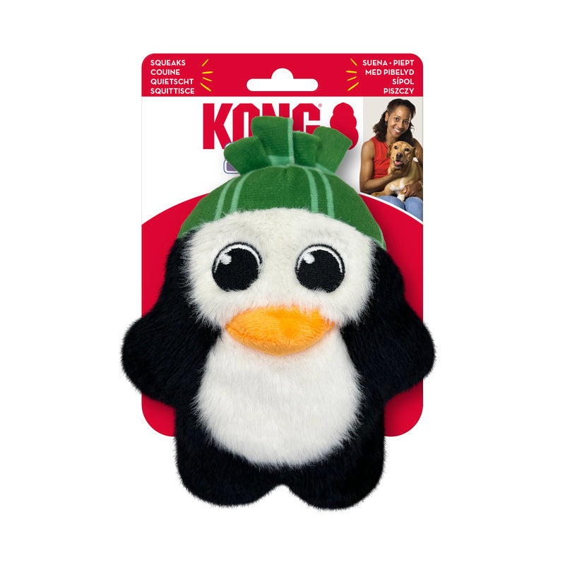 KONG Holiday Snuzzles Penguin Green Hat