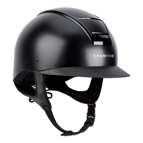 Champion Insight Round Standard Peak Riding Hat #colour_matt-black