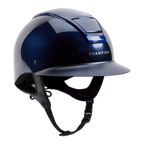 Champion Insight Round Wide Peak Riding Hat #colour_metallic-navy