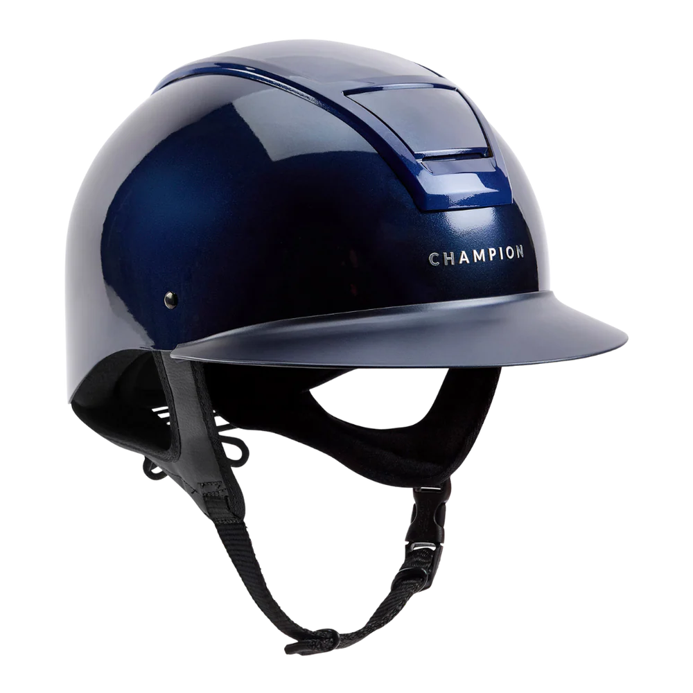 Champion Insight Oval Wide Peak Riding Hat #colour_metallic-navy