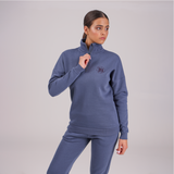 Shires Aubrion Ladies Serene Half Zip Sweater #colour_blue