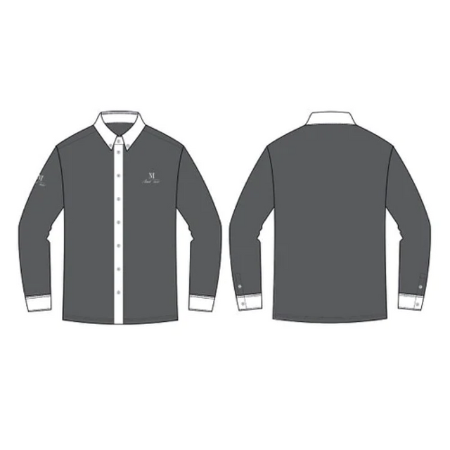 Mark Todd Kids Competition Shirt - Boys #colour_light-grey-white