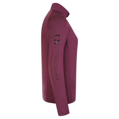 GS Equestrian Children's Momentum Long Sleeve Base Layer #colour_aubergine