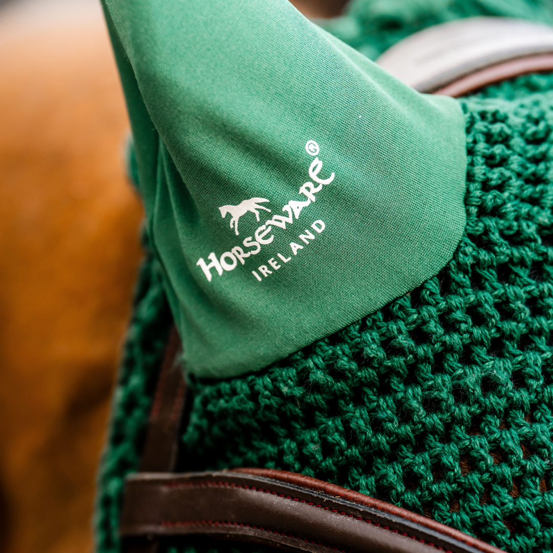 Horseware Ireland Signature Ear Net #colour_hunter-green