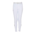 Equestro Kids' Unisex Knee Grip Breeches Equestro X Fise #colour_white