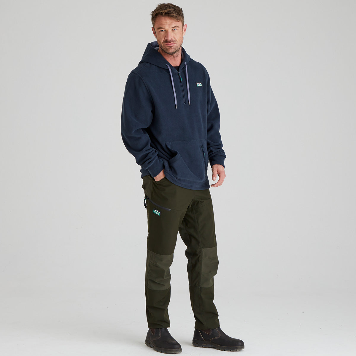 Ridgeline Ballistic Long Sleeved Fleece Hoodie - New #colour_navy