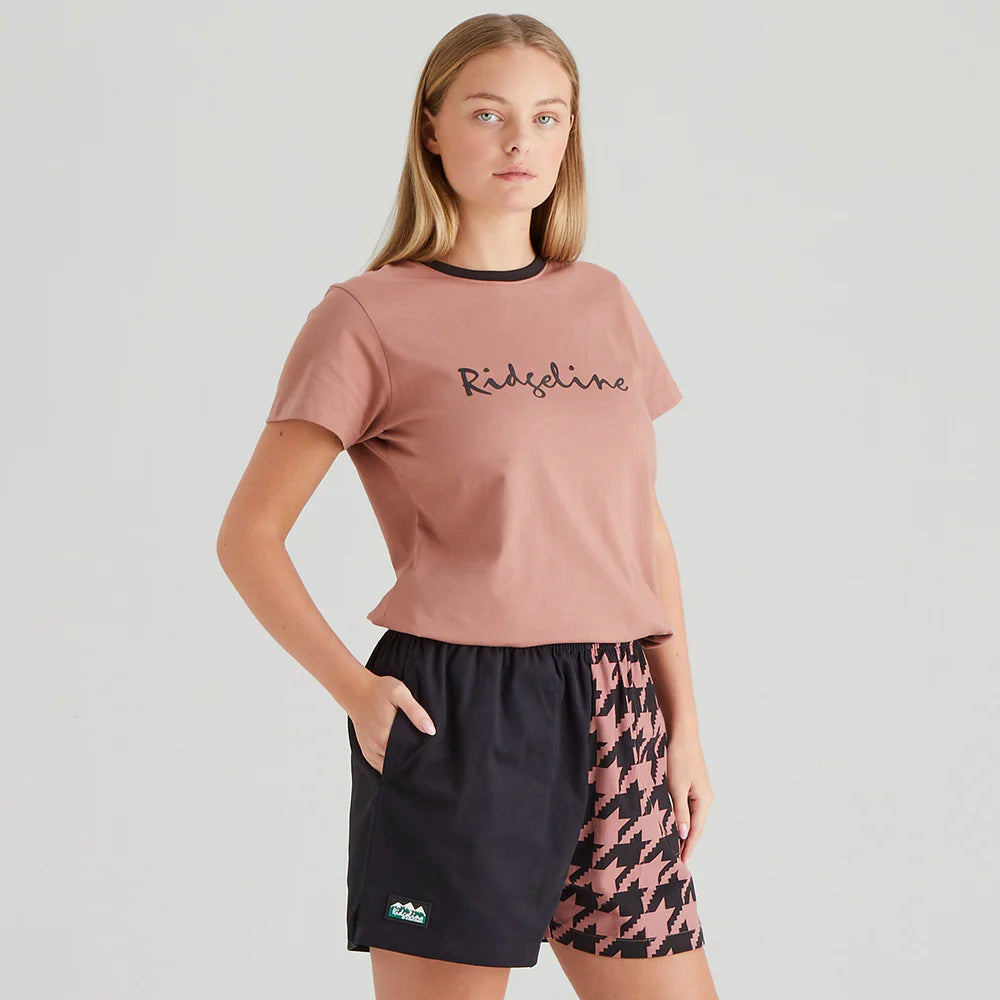 Ridgeline Unisex Backslider Shorts #colour_black-print
