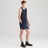 Ridgeline Unisex Backslider Shorts #colour_navy-print
