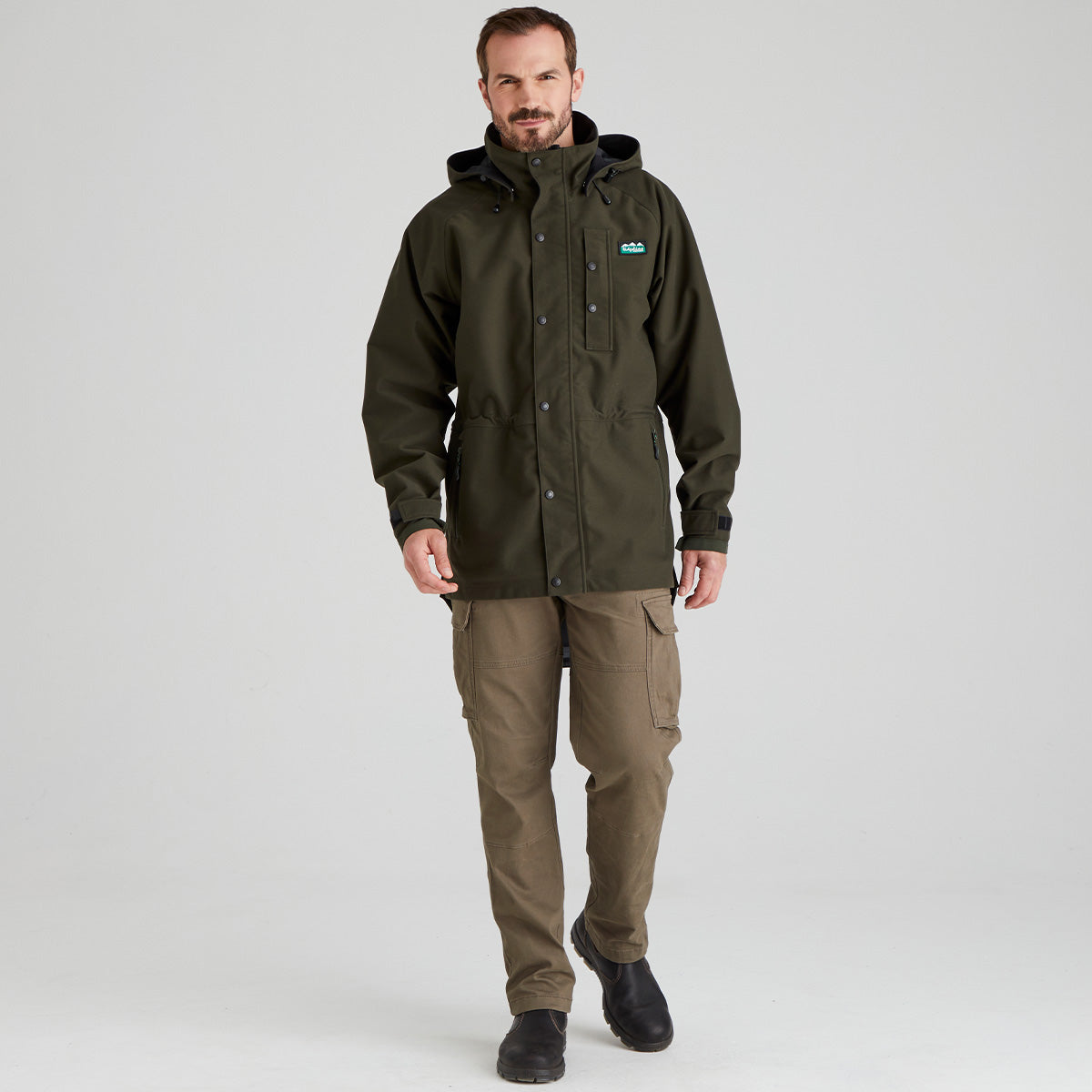 Ridgeline Mens Monsoon Classic Jacket #colour_deep-forest
