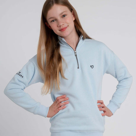 Mochara Childs Half Zip Sweatshirt #colour_baby-blue