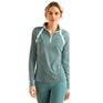 Ariat Women's Sunstopper 3.0 1/4 Zip Baselayer #colour_north-atlantic-dot
