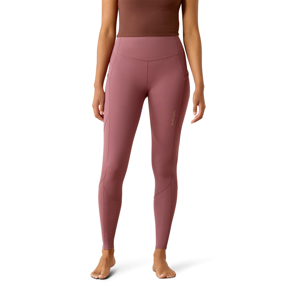 Ariat Women's Breathe Eos Half Grip Recycled Materials Tights #colour_tulipwood