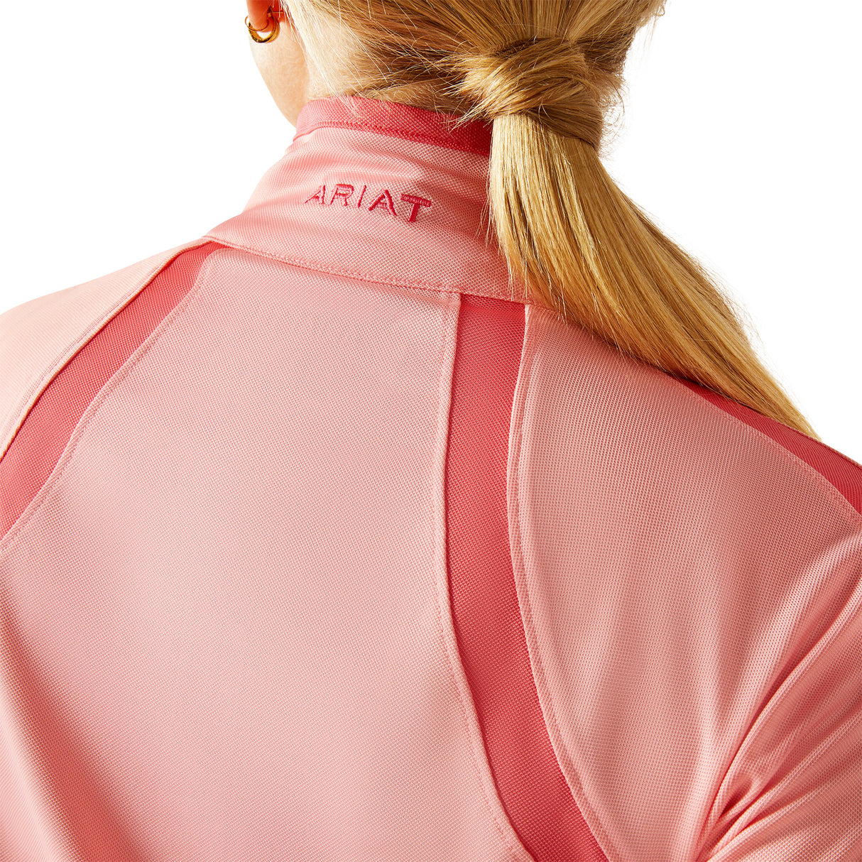 Ariat Women's Sunstopper 3.0 1/4 Zip Baselayer #colour_flamingo-pink