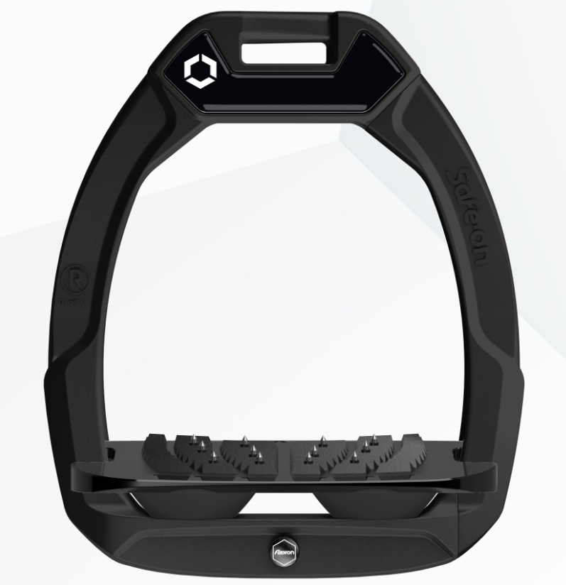 Flex-On Safe-On Inclined Ultra Grip Stirrups - Black/Black/Black