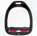 Flex-On Green Composite Inclined Ultra Grip Steigbügel – Schwarz/Schwarz/Pink