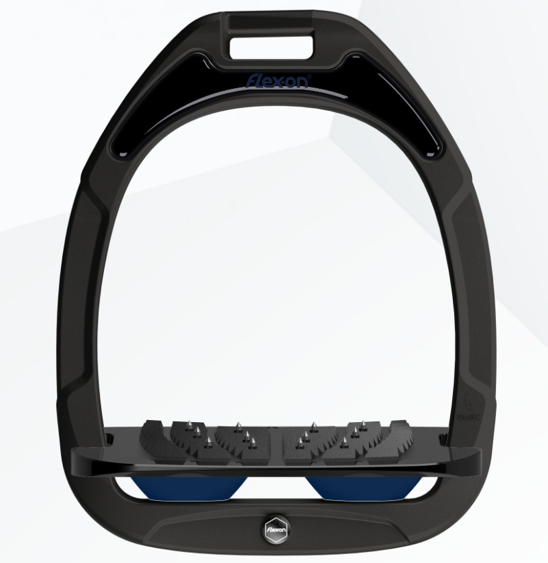 Flex-On Green Composite Inclined Ultra Grip Stirrups - Black/Black/Navy