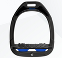 Flex-On Green Composite Inclined Ultra Grip Stirrups - Black/Black/Dark Blue