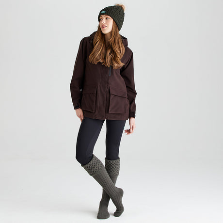 Double Cuff Welly Sock - Moss