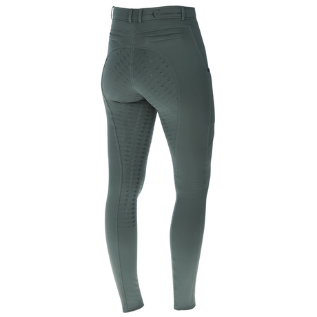 Covalliero Ladies Full Grip Riding Tights #colour_jade-green