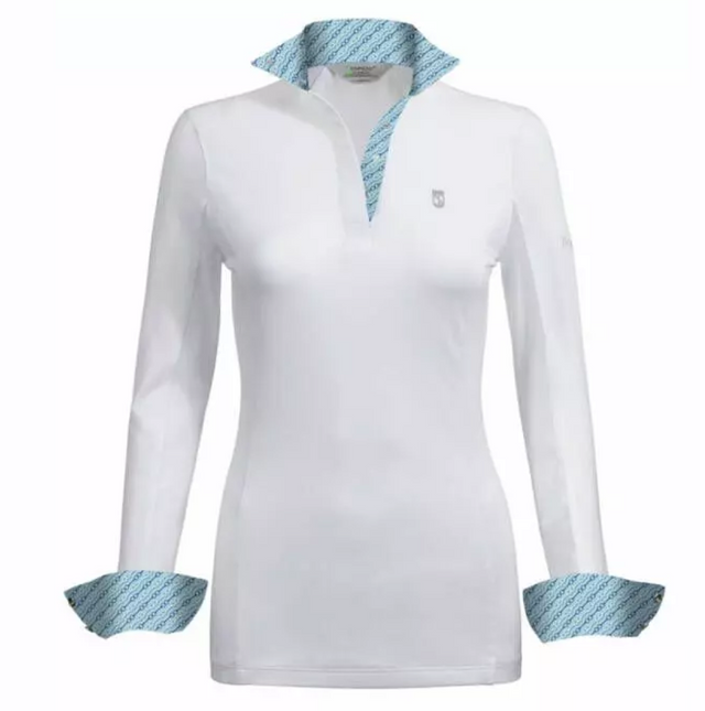 Tredstep Ireland Junior Long Sleeve Competition Shirt #colour_cashmere-blue