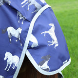 Bridleway Ontario Lite Turnout Rug #colour_navy-horse
