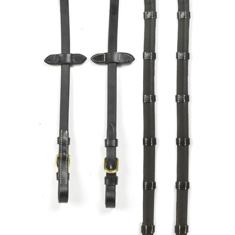 Whitaker Buckle 9-Loop Reins #colour_black