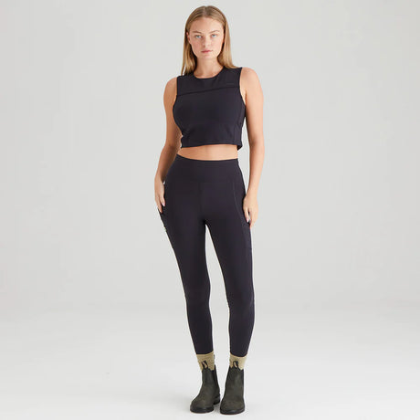 Ridgeline Ladies Infinity Leggings #colour_black-print