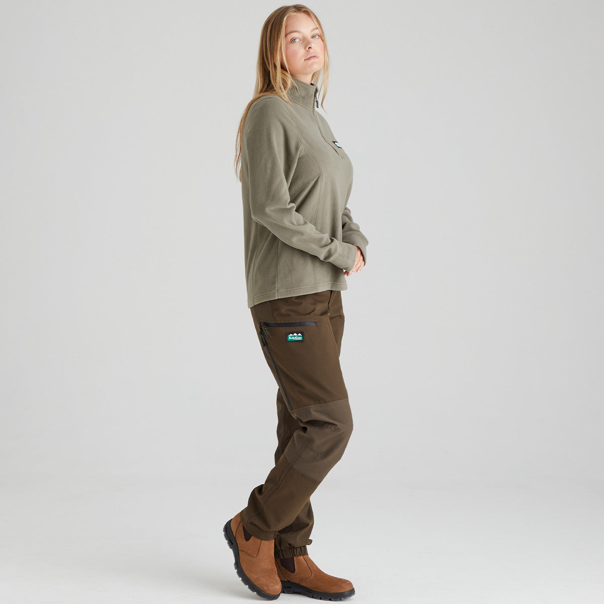 Ridgeline Womens Narvik Fleece - New #colour_smokey-olive