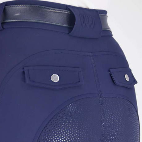 Woof Wear Hybrid Ladies Full Seat Riding Tights #colour_navy