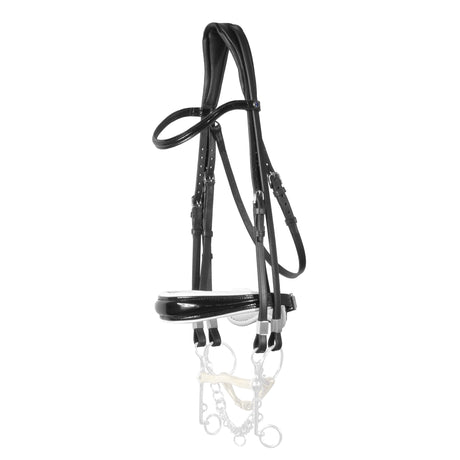 Stubben Switch with Slide/Lock Snaffle Bridle #colour_black-finish-white