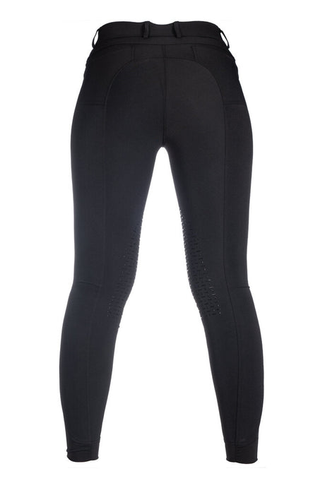 HKM Ladies Knee Patch Riding Breeches -Essentials #colour_black