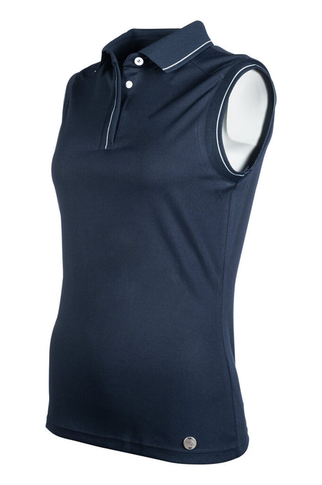 HKM Sleeveless Polo Shirt -Catherine #colour_deep-blue