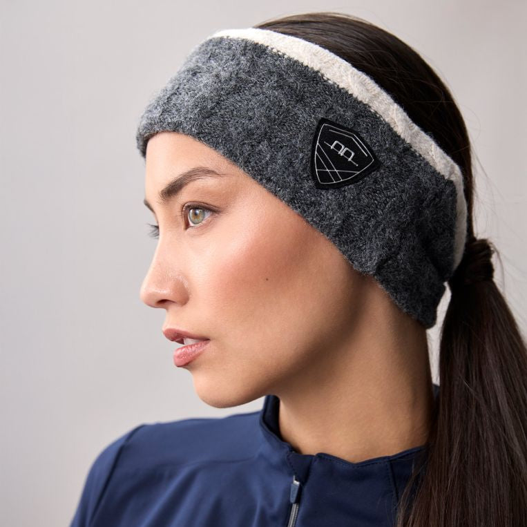 Alessandro Albanese Monogram Headband #colour_charcoal