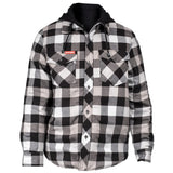 Hard Yakka Quilted Flannel Shacket #colour_grey