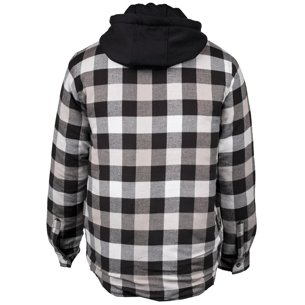 Hard Yakka Quilted Flannel Shacket #colour_grey