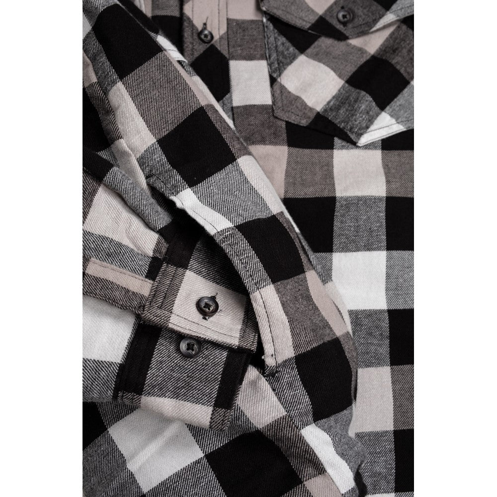 Hard Yakka Quilted Flannel Shacket #colour_grey