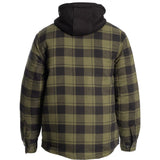 Hard Yakka Quilted Flannel Shacket #colour_fern