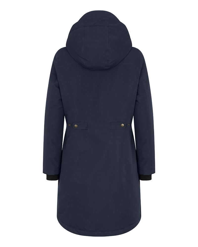 Hoggs of Fife Walker Ladies Long Coat #colour_navy