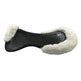 Horsena Regular Jumping Gel Pad with Rolled Edge Real Sheepskin #colour_black-natural