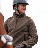 Shires Aubrion Heritage Unisex Quarter Zip Fleece #colour-dark-olive