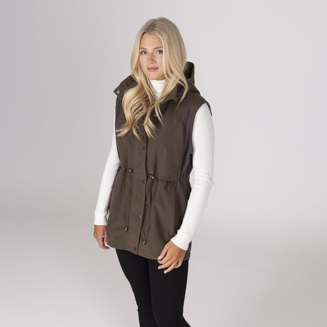 Shires Aubrion Heritage Unisex Gilet #colour_dark-olive