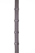 Henry James Xtreme Eventer Hybrid Rubber Reins With Leather Stoppers #Colour_black