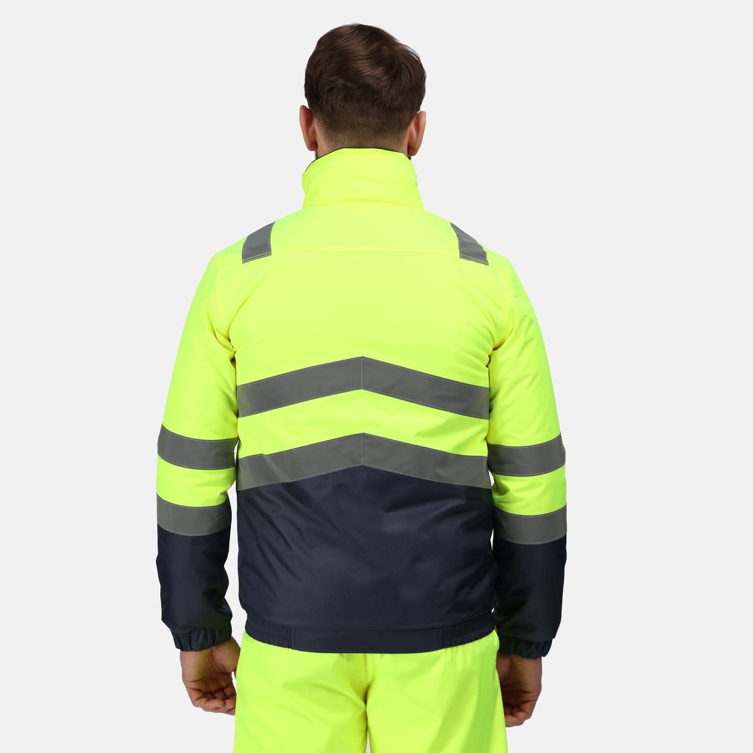 Regatta Professional Pro Hi-Vis Bomber Jacket #colour_yellow-navy