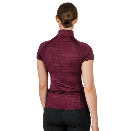 Horseware Ireland Aveen Half Zip Tech Top - Short Sleeve #colour_beetroot-purple