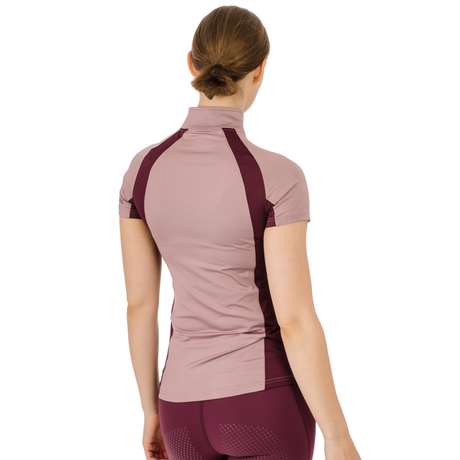 Horseware Ireland Aveen Half Zip Tech Top - Short Sleeve #colour_elderberry