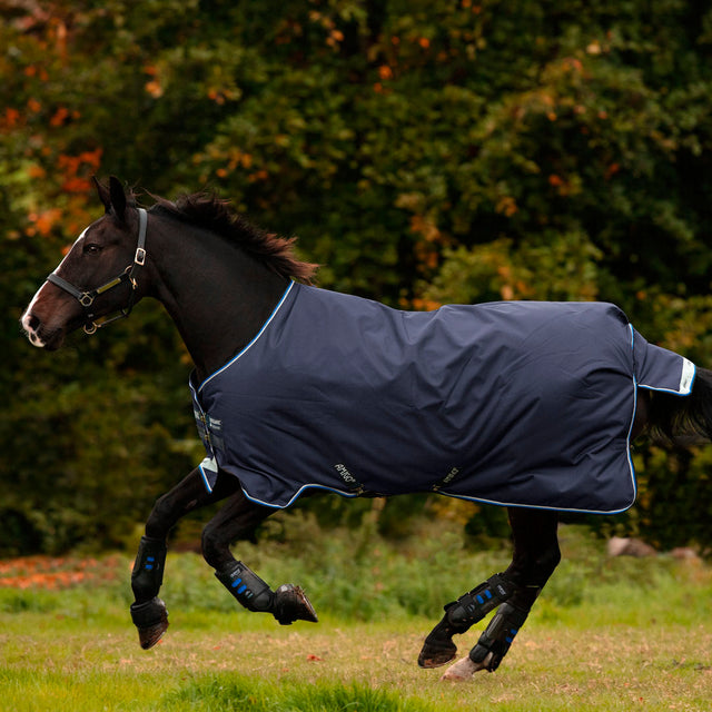 Horseware Ireland Amigo Bravo 12 Original 250g Medium Turnout Rug #colour_navy-strong-blue-silver