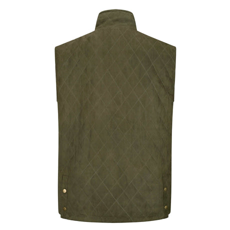 Hoggs of Fife Denholm Men's Quilted Gilet #colour_loden